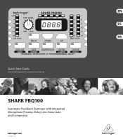 Behringer SHARK FBQ100 Quick Start Guide