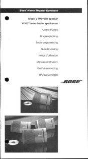 Bose V-100 Owner's guide