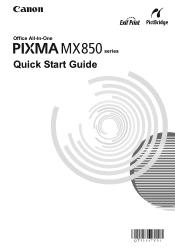 Canon MX850 Quick Start Guide
