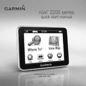 Garmin nuvi 2200 Quick Start Manual