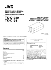 JVC TK-C1380UA TK-C1380U CCTV Camera Instruction Manual (539KB)