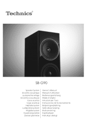 Panasonic SB-G90 Owners Manual