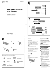 Sony XR-CA650X Installation Instructions