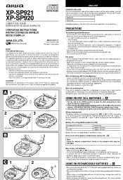 AIWA XP-SP921 Operating Instructions