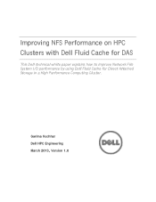 Dell PowerEdge External Media System 753 Improving NFS performance on HPC clusters with Dell Fluid Cache for DAS