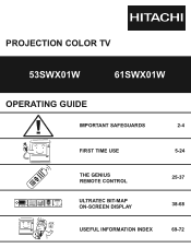 Hitachi 61SWX01W Owners Guide