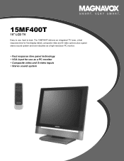 Magnavox 15MF400T Product Spec Sheet