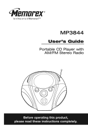 Memorex MP3844 User Guide