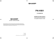 Sharp PN-H801 Video Card Information