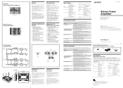 Sony XM-4060GTX Operating & Connection Instructions