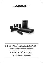 Bose Lifestyle 535 Series II Home Entertainment Installation Guide
