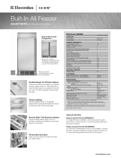 Electrolux E32AF75FPS Specification sheet