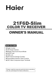 Haier 21F6D User Manual