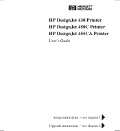 HP 450c HP DesignJet 430, 450C, and 455CA Printer - User's Guide