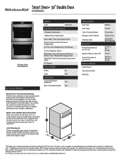 KitchenAid KODE900HSS Specification Sheet