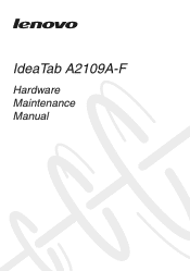 Lenovo IdeaTab A2109A IdeaTab A2109A-F Hardware Maintenance Manual (English)