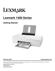 Lexmark Z1480 Getting Started