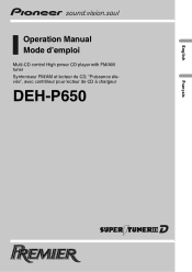 Pioneer DEH-P650 Owner's Manual