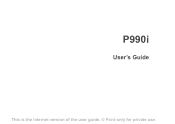 Sony Ericsson P990 User Guide