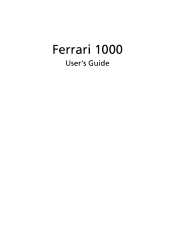 Acer Ferrari 1000 User Guide