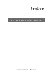 Brother International TD-2130N SAPr Device Types for Brother Label Printers
