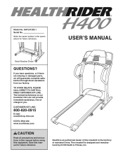 HealthRider H400 Treadmill English Manual