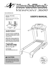 NordicTrack Viewpoint 3600 Treadmill English Manual
