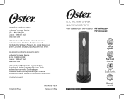 Oster Tuxedo Black Electric Wine Opener Instruction Manual