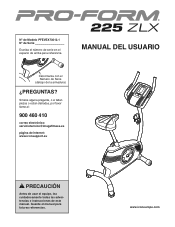 ProForm 225 Zlx Bike Spanish Manual