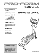ProForm 420 Zle Elliptical Spanish Manual