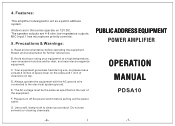 Pyle PDSA10 PDSA10 Manual 1