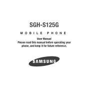 Samsung SGH-S125G User Manual Ver.udla1_f5 (English(north America))