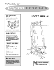 Weslo Gym 1000 Uk Manual
