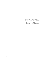 Dell XPS 630 XP Service Manual