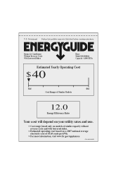 Haier ESAD4066 Energy Guide Label