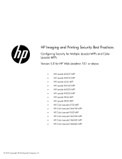 HP LaserJet M4000 LaserJet MFP - Imaging and Printing Security Best Practices
