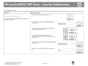 HP LaserJet M2000 HP LaserJet M2727 MFP - Security/Authentication
