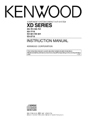 Kenwood XD-771S User Manual