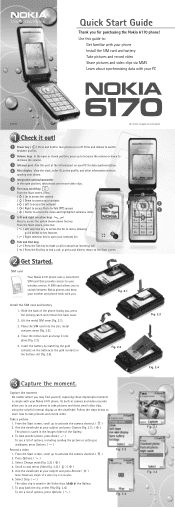 Nokia 6275i Nokia 6170 Quick Start Guide US English