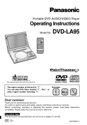 Panasonic DVDLA95 DVDLA95 User Guide