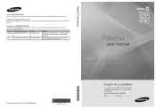 Samsung PN63C590G4F User Manual (user Manual) (ver.1.0) (English, French, Spanish)