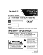 Sharp LC-15SH6U Operation Manual