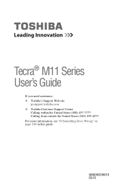Toshiba Tecra M11-SP4002M User Manual