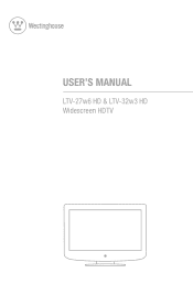 Westinghouse LTV-27w6 User Manual