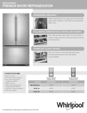 Whirlpool WRFA35SWH Specification Sheet