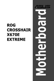 Asus ROG CROSSHAIR X670E EXTREME Users Manual English