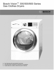 Bosch WTVC8530UC Operating Guide