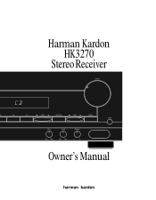 Harman Kardon HK3270 Owners Manual