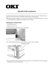Oki ML420n OkiLAN 6120 Install and Regulatory Guide