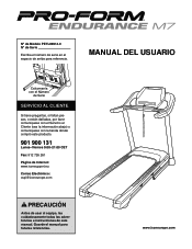 ProForm Endurance M7 Treadmill Spanish Manual